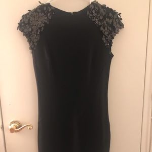 Michael Kors sequin shorts sleeve dress mini black
